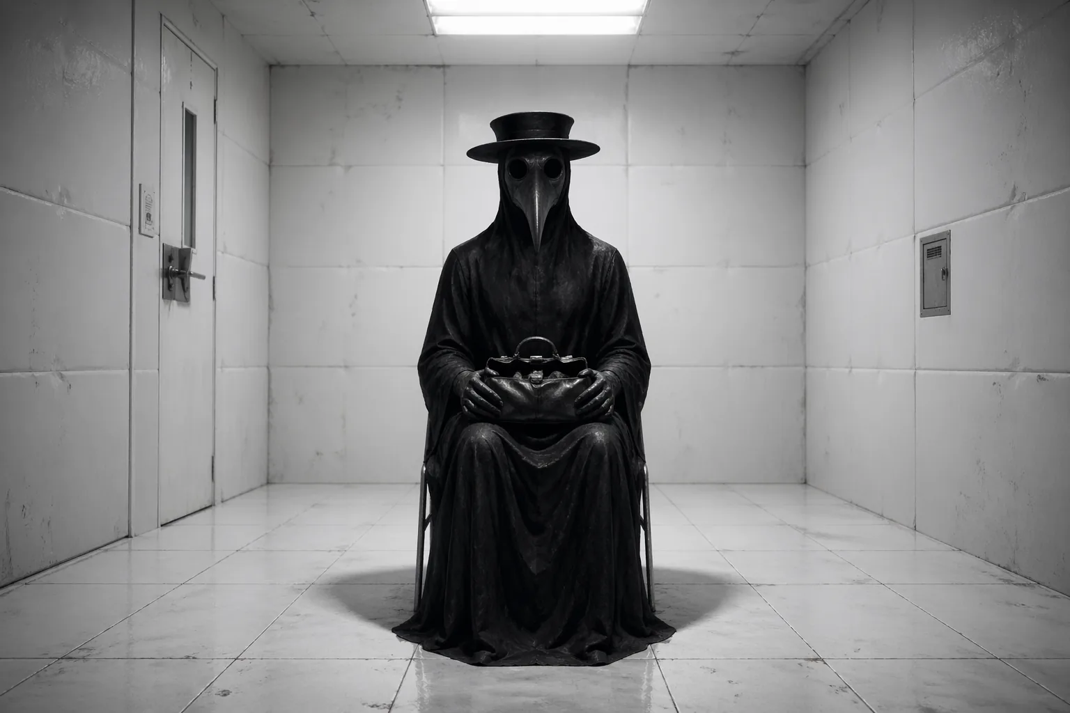 椅子に座る SCP-049 ペスト医師